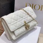 Dior Women CD Miss Dior Chain Pouch Latte Cannage Lambskin - Image 4