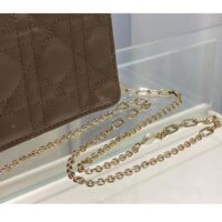 Dior Women CD Miss Dior Chain Pouch Sand-Colored Cannage Lambskin (9)