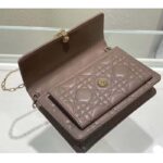 Dior Women CD Miss Dior Chain Pouch Sand-Colored Cannage Lambskin - immagine 7