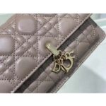 Dior Women CD Miss Dior Chain Pouch Sand-Colored Cannage Lambskin - immagine 9