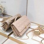 Dior Women CD Miss Dior Top Handle Bag Melocoton Biscuit Cannage Lambskin - Image 3