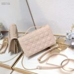 Dior Women CD Miss Dior Top Handle Bag Melocoton Biscuit Cannage Lambskin - Image 4