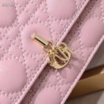 Dior Women CD Miss Dior Top Handle Bag Melocoton Pink Cannage Lambskin - Image 8