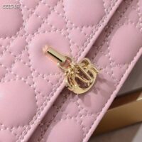 Dior Women CD Miss Dior Top Handle Bag Melocoton Pink Cannage Lambskin (1)