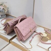 Dior Women CD Miss Dior Top Handle Bag Melocoton Pink Cannage Lambskin (1)