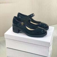 Dior Women CD Shoes D-Doll Pump Black Shiny Calfskin 5.5 CM Heel (3)