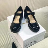 Dior Women CD Shoes D-Doll Pump Black Shiny Calfskin 5.5 CM Heel (3)