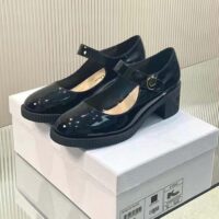 Dior Women CD Shoes D-Doll Pump Black Shiny Calfskin 5.5 CM Heel (3)