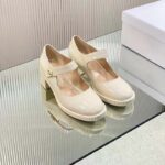 Dior Women CD Shoes D-Doll Pump White Shiny Calfskin 5.5 CM Heel – Image 5