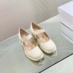 Dior Women CD Shoes D-Doll Pump White Shiny Calfskin 5.5 CM Heel – Image 7