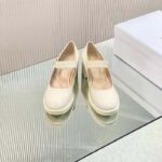 Dior Women CD Shoes D-Doll Pump White Shiny Calfskin 5.5 CM Heel – Image 6