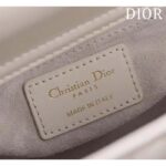 Dior Women CD Small Lady Dior Bag White Cannage Lambskin Gold-Finish Butterfly Studs - Image 10