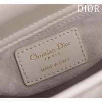 Dior Women CD Small Lady Dior Bag White Cannage Lambskin Gold-Finish Butterfly Studs (2)