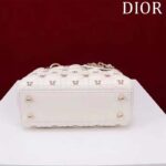 Dior Women CD Small Lady Dior Bag White Cannage Lambskin Gold-Finish Butterfly Studs - Image 7