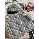 Dior Women CD Small Lady Dior My ABCDior Bag Stone Gray Cannage Lambskin Reference: M0538ONGE_M41G – Bild 8