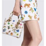 Dior Women CD Small Lady My ABCDIOR Bag White Multicolor Calfskin Dragon Zodiac Print - Image 11