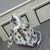 Dior Women CD Small Lady My ABCDIOR Bag White Multicolor Calfskin Dragon Zodiac Print (2)