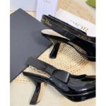 Dior Women CD Sweet-D Slingback Pump Black Patent Shiny Calfskin - Image 3