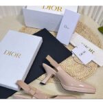 Dior Women CD Sweet-D Slingback Pump Nude Patent Shiny Calfskin 10.5 CM Heel - Image 7
