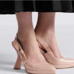 Dior Women CD Sweet-D Slingback Pump Nude Patent Shiny Calfskin 10.5 CM Heel - Image 11