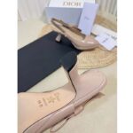 Dior Women CD Sweet-D Slingback Pump Nude Patent Shiny Calfskin 10.5 CM Heel - Image 8