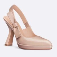 Dior Women CD Sweet-D Slingback Pump Nude Patent Shiny Calfskin 10.5 CM Heel (7)