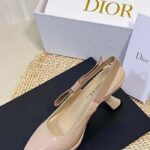 Dior Women CD Sweet-D Slingback Pump Nude Patent Shiny Calfskin 10.5 CM Heel - Image 9