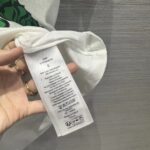 Dior Women CD T-Shirt White Cotton Linen Jersey Green Dragon Motif - Bild 10