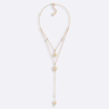 Dior Women Dior Métamorphose Necklace Gold-Finish Metal and White Resin Pearls