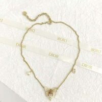 Dior Women Métamorphose Necklace Gold-Finish Metal and White Resin Pearls (1)