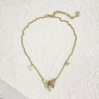 Dior Women Métamorphose Necklace Gold-Finish Metal and White Resin Pearls (1)