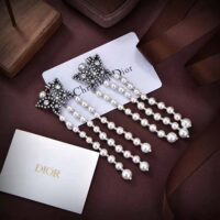 Dior Women Papillon De Nuit Earrings Antique Silver-Finish Metal (1)