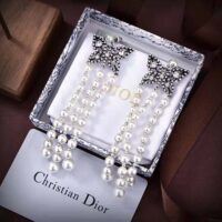 Dior Women Papillon De Nuit Earrings Antique Silver-Finish Metal (1)