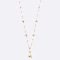Dior Women Rose Des Vents Long Necklace Yellow Gold Diamonds and Mother-of-Pearl (1)