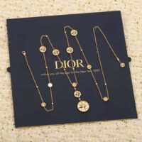 Dior Women Rose Des Vents Long Necklace Yellow Gold Diamonds and Mother-of-Pearl (1)