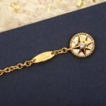 Dior Women Rose Des Vents Long Necklace Yellow Gold Diamonds and Mother-of-Pearl - Image 6