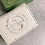 Gucci GG Unisex Blondie Card Case Wallet White Leather Round Interlocking G Style ‎760317 AACP7 9022 – Image 2