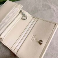 Gucci GG Unisex Blondie Card Case Wallet White Leather Round Interlocking G Style ‎760317 AACP7 9022 (10)