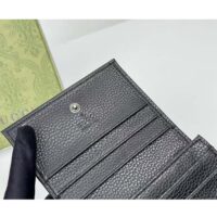 Gucci GG Unisex Leather Card Case Wallet Black Leather Double G Style ‎456126 17WEN 1000 (1)