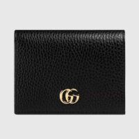 Gucci GG Unisex Leather Card Case Wallet Black Metal-Free Tanned Leather Double G Style ‎456126 CAO0G 1000 (1)