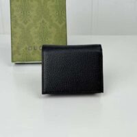 Gucci GG Unisex Leather Card Case Wallet Black Metal-Free Tanned Leather Double G Style ‎456126 CAO0G 1000 (1)