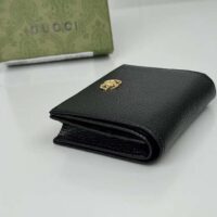 Gucci GG Unisex Leather Card Case Wallet Black Metal-Free Tanned Leather Double G Style ‎456126 CAO0G 1000 (1)