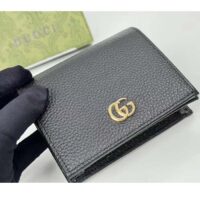 Gucci GG Unisex Leather Card Case Wallet Black Metal-Free Tanned Leather Double G Style ‎456126 CAO0G 1000 (1)