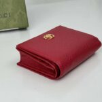 Gucci GG Unisex Leather Card Case Wallet Hibiscus Red Metal-Free Tanned Leather Double G Style ‎456126 CAO0G 6433 – Bild 5