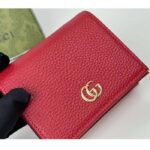 Gucci GG Unisex Leather Card Case Wallet Hibiscus Red Metal-Free Tanned Leather Double G Style ‎456126 CAO0G 6433 – Bild 6