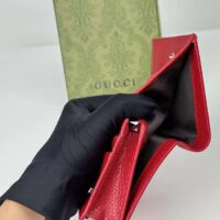 Gucci GG Unisex Leather Card Case Wallet Hibiscus Red Metal-Free Tanned Leather Double G Style ‎456126 CAO0G 6433 (1)