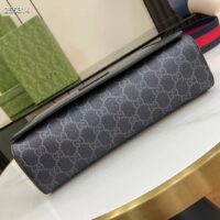 Gucci GG Unisex Ophidia GG Crossbody Bag GG Black Supreme Canvas Leather (1)