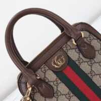 Gucci GG Women Ophidia GG Mini Top Handle Bag Beige Ebony GG Supreme Canvas Double G (4)