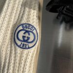 Gucci Men GG Cable Wool Knit Cardigan Web V-Neck Dropped Shoulder Two Front Pockets - Imagen 6