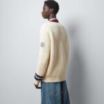Gucci Men GG Cable Wool Knit Cardigan Web V-Neck Dropped Shoulder Two Front Pockets - Imagen 15